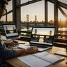 Three device silhouettes (desktop, laptop, tablet) arranged horizontally with checkmarks.